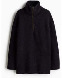 H&M - Gerippter Pullover mit Reissverschluss - Lyst