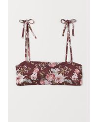 H&M Bandeau-Bikinitop - Rot