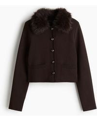H&M - Fijngebreid Vest Met Kraag - Lyst