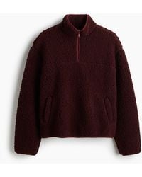 H&M - Sweat En Tissu Teddy Bear Avec Col Zippé - Lyst
