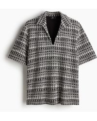 H&M - Poloshirt aus Tweed in Loose Fit - Lyst