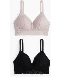 H&M - MAMA 2er-Pack Wattierte Still-BHs aus Spitze - Lyst