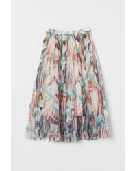 H&M Plissierter Rock - Weiß