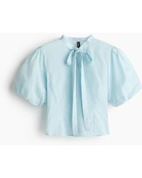H&M - Bluse mit Puffärmeln - Lyst