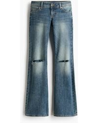H&M - Flared Leg Ultra Low Waist Jeans - Lyst