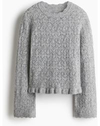 H&M - Ajourgebreide Trui - Lyst