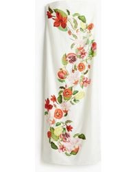 H&M - Bedrucktes Kleid aus einer Leinenmischung - Lyst