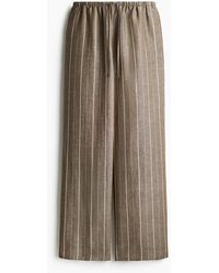 H&M - Rechte Broek Van Linnenmix - Lyst