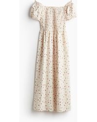 H&M - Off-the-shoulder poplin dress - Lyst