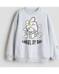 H&M - Sweat Oversize Avec Motif Imprimé - Lyst