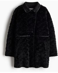 H&M - Flauschiger Mantel - Lyst