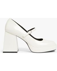 H&M Mary Jane High Heels mit Plateau - Weiß