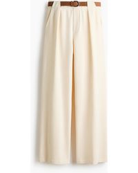 H&M - Broek Van Ponte Di Roma Met Ceintuur - Lyst