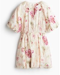 H&M - Kleid mit Ballonsaum - Lyst