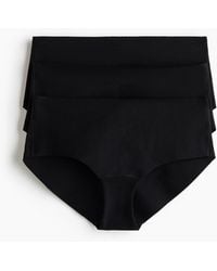 H&M - Set Van 3 Katoenen No-show Slips - Lyst