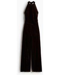 H&M - Velours Halterjumpsuit - Lyst