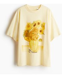 H&M - Oversized T-shirt Met Print - Lyst