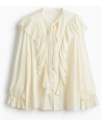 H&M - Blouse Volantée - Lyst