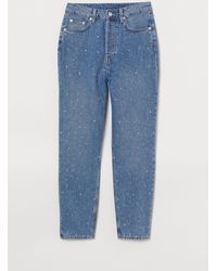 H&M Mom High Ankle Jeans - Blau