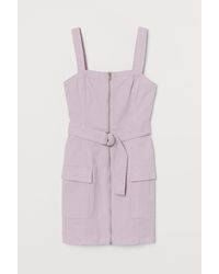 H&M Trägerkleid mit Zipper - Lila