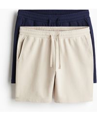H&M - Lot de 2 shorts Regular Fit en molleton - Lyst