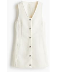 H&M - Bouclé-Kleid mit Knöpfen - Lyst