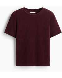 H&M - Velours T-shirt - Lyst