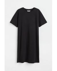 H&M - T-Shirt-Kleid aus Baumwolle - Lyst