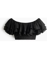 H&M - Off-the-shouldertop Met Volants - Lyst