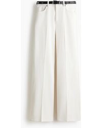 H&M - Bootcut-broek Met Ceintuur - Lyst