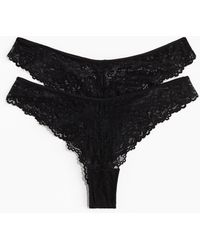 H&M - Lot De 2 Culottes Brazilian En Dentelle - Lyst