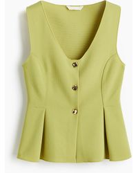 H&M - Gilet Met Peplum - Lyst
