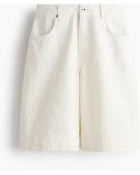 H&M - Bermudashort Van Structuurtwill - Lyst