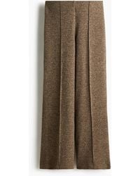 H&M - Pantalon En Maille Côtelée Avec Plis - Lyst