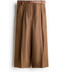 H&M - Twill Culotte Met Ceintuur - Lyst