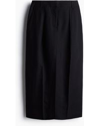 H&M - Bleistiftjupe aus Leinenmix - Lyst