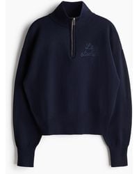 H&M - Pull En Maille Fine Avec Col Zippé - Lyst