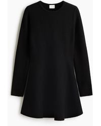 H&M - Ribgebreide Jurk Met Uitlopende Rok - Lyst