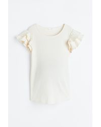 H&M - Mama Tricot Top Met Volantmouwen - Lyst