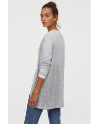 H&M Loose-knit Cardigan - Gray