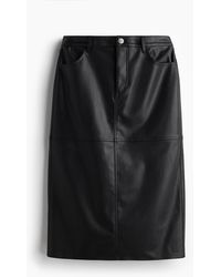 H&M - Midirok Met Coating - Lyst