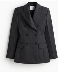 H&M - Zweireihiger Blazer aus Wolle - Lyst