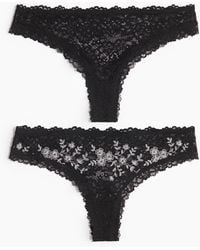 H&M - Lot de 2 culottes Brazilian en dentelle - Lyst