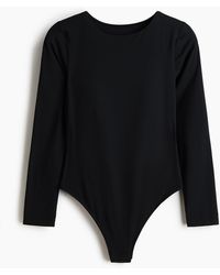 H&M - Stringbody Van Microvezel Met Padded Cups - Lyst