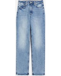 H&M - Slim Straight High Jeans - Lyst