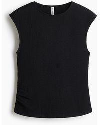 H&M - Top Van Structuurtricot - Lyst