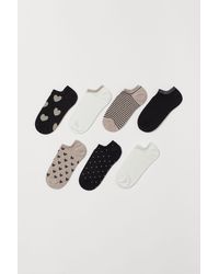 H&M 7-pack Trainer Socks - Brown