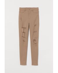 H&M Super Skinny High Jeans - Natur