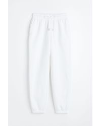 H&M Cotton-blend Joggers - White
