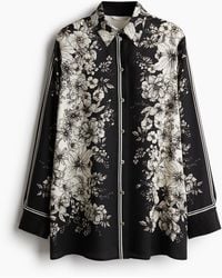 H&M - Lange Overhemdblouse Met Print - Lyst